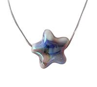 BELOWSYALER Collier coréen doux et cool dégradé de couleur 2023 élégant avec chaîne serpent Y2k bijoux pour femme cadeau dégradé amour cœur étoile collier pour femme, taille unique, Comme décrit