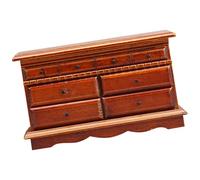 BELOWSYALER Commode miniature en bois à l'échelle 1/12, meuble de rangement multi-tiroirs pour maisons de poupées, accessoires