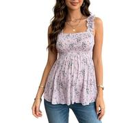 BELOWSYALER Débardeur de maternité en polyester léger à motif floral parfait pour les journées chaudes et tendance, violet, XL