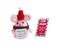 BELOWSYALER Décoration de sapin de Noël faite à la main au crochet pour une utilisation automobile, livrée avec un tampon parfumé et une carte, cadeau festif idéal pour maman