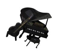 BELOWSYALER Dollhouses Ensemble de salle de musique miniature avec piano, violoncelle et tabouret en bois pour instruments de musique