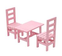 BELOWSYALER Ensemble de salle à manger moderne en bois avec table et chaises pour poupées miniatures à l'échelle 1/6