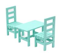 BELOWSYALER Ensemble de salle à manger moderne en bois avec table et chaises pour poupées miniatures à l'échelle 1/6