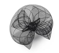 BELOWSYALER Fleur élégante des années 1920 Accessoire de cheveux tendance avec voile décoratif pour soirée banquet