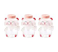 BELOWSYALER Gobelet en verre étanche avec paille intégrée en forme d'ours - Matériaux conviviaux - Idéal pour la maison, la salle de sport, l'école - Joint anti-fuite ergonomique