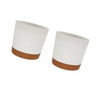 BELOWSYALER Grand pot de fleurs circulaire pour plantes grasses d'intérieur avec drainage en pot - Décoration d'intérieur minimaliste