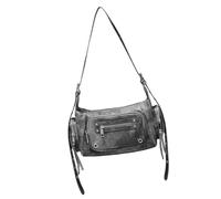 BELOWSYALER Grand sac à bandoulière Hobos avec plusieurs poches, sac à main en cuir synthétique, sac à main tendance pour femmes et filles, sac à bandoulière pour femmes et filles, gris, One Size