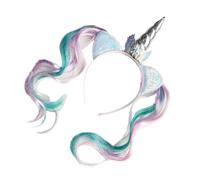 BELOWSYALER Joli serre-tête à cornes pour petite fille avec queue de poisson pour fêtes d'anniversaire et événements à thème