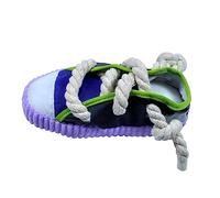 BELOWSYALER Jouet à mâcher en peluche pour chien - Corde de dentition pour l'ennui - Son doux - Pour chiots à mâcher agressifs - Chaussures couinantes en peluche