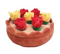 BELOWSYALER Jouet à renifler pour chiens de petite taille - Jouet en peluche puzzle fleur chats dentition agressifs - Mangeoires de nourriture pour chiens agressifs - Petites races couineurs