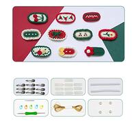 BELOWSYALER Kit d'épingles à cheveux en crochet pour bébé fille Barrettes tricotées Accessoires faits à la main pour filles et femmes Kits de pinces à cheveux tricotées Barrettes au crochet pour