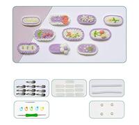 BELOWSYALER Kit d'épingles à cheveux en crochet pour bébé fille Barrettes tricotées Accessoires faits à la main pour filles et femmes Kits de pinces à cheveux tricotées Barrettes au crochet pour