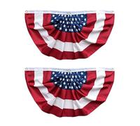 BELOWSYALER Lot de 2 drapeaux pour fans à thème avec œillets robustes, parfaits pour les incidents de juillet, la fête des anciens combattants, bannières patriotiques festives