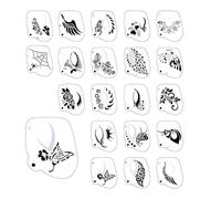 BELOWSYALER Lot de 20 pochoirs réutilisables pour peinture du visage pour fête Halloween, bal masqué, concert festif