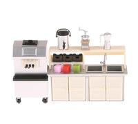 BELOWSYALER Lot de 5 accessoires miniatures de 1/12 pour maison de poupée, pour affichage réaliste de scène de café