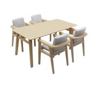 BELOWSYALER Lot de 5 maisons de poupées miniatures avec table et chaises pour décoration réaliste à l'échelle 1/12