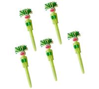 BELOWSYALER Lot de 5 stylos à bille créatifs pour soulager le stress, décoration de bureau pour adultes, étudiants, écriture, prise de notes, stylos fantaisie