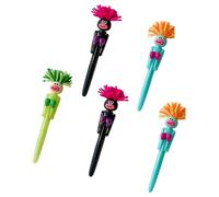 BELOWSYALER Lot de 5 stylos à bille créatifs pour soulager le stress, décoration de bureau pour adultes, étudiants, écriture, prise de notes, stylos fantaisie