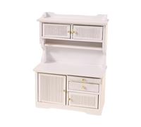 BELOWSYALER Meuble antique miniature Buffet en bois 1/12 pour maisons de poupée, accessoires de décoration paysagère, accessoires d'affichage de scène