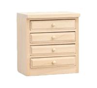 BELOWSYALER Meuble de cuisine 1/12 maisons de poupées avec porte/tiroir ouvrable en bois brut miniature pour scène réaliste Displa
