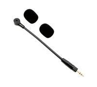 BELOWSYALER Microphone de rechange H2002d : 3,5 mm amovible coupe-vent réduction du bruit, base en métal, transcription vocale claire, microphones métalliques pour casques d'écoute