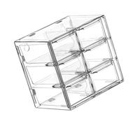 BELOWSYALER Minimalists Designs Boîte de rangement à tiroirs multiples pour l'organisation des lunettes en acrylique transparent avec armoire à tiroirs multiples de bureau