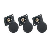 BELOWSYALER Noyaux en cuivre plaqué or Connecteur BNC femelle de type D Montage sur panneau pour installation de caméra de sécurité Transfert de fiabilité Lien BNC plaqué or