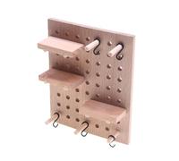 BELOWSYALER Panneau perforé miniature en bois pour maisons de poupées, trous réglables, affichage de poupée, projet créatif, artisanat