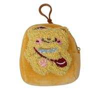 BELOWSYALER Petit porte-monnaie en peluche ours en peluche douce pour écouteurs Sac de rangement pour femme et étudiant à suspendre