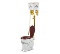 BELOWSYALER Petite toilette en céramique à l'échelle 1/12 pour maisons de poupées, accessoire de salle de bain, modèle miniature réaliste