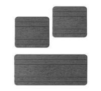 BELOWSYALER Plateau en pierre de diatomite super absorbant pour cuisine et salle de bain 3 pièces Taille pratique 20 x 10 cm 10 x 10 cm