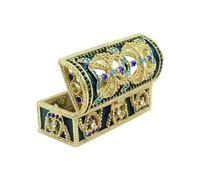 BELOWSYALER Porte-bijoux robuste en métal émaillé avec motifs floraux et strass