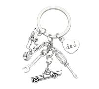BELOWSYALER Porte-clés t tournevis avec cœur pour fête des pères - Accessoire élégant pour clés ou sacs à dos - Cadeau créatif pour papa