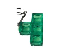 BELOWSYALER Porte-clés coloré en forme de bloc de sucre transparent avec bouton pression pour soulager l'anxiété quotidienne, Vert, taille unique