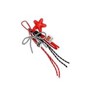 BELOWSYALER Porte-clés décoratif tendance pour sac à main, sac à dos, décoration esthétique, cadeau à suspendre, Rouge