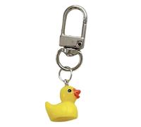 BELOWSYALER Porte-clés en forme de canard jaune en résine pour téléphone portable, sac à dos, accessoire de sac à dos tendance pour femme