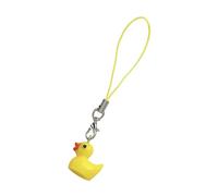 BELOWSYALER Porte-clés en forme de canard jaune en résine pour téléphone portable, sac à dos, accessoire de sac à dos tendance pour femme