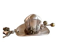BELOWSYALER Porte-clés en forme de chapeau de cowboy - Accessoire décoratif résistant pour un port facile à porter - Breloque rétro en forme de chapeau de cowboy, One Size, Comme décrit, Comme décrit.