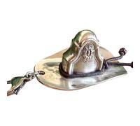 BELOWSYALER Porte-clés en forme de chapeau de cowboy - Accessoire décoratif résistant pour un port facile à porter - Breloque rétro en forme de chapeau de cowboy, One Size, Comme décrit, Comme décrit.