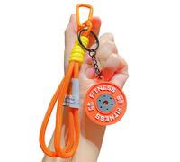 BELOWSYALER Porte-clés haltère léger pour clés de voiture, poupée, machine à récompenses, sac en PVC, breloque créative, b
