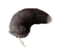 BELOWSYALER Porte-clés,Imitation Fourrure Renard Queue Pendentif Jouet Animal Pendentif Porte-clés pour la Saint-Valentin décor Artisanat Accessoires à créer soi-même Fournitures