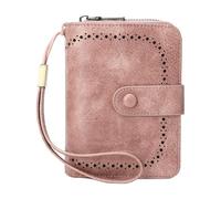 BELOWSYALER Portefeuille en cuir avec dragonne pour femme - Blocage des RFID - Portefeuille à deux volets - Porte-cartes de crédit de grande capacité - Porte-cartes de crédit, E