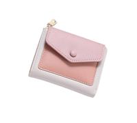 BELOWSYALER Portefeuille simple à deux volets en cuir pour femme - Portefeuille fin et court - Petit portefeuille à deux volets - Porte-cartes - Portefeuille compact à deux volets, a