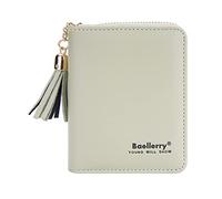 BELOWSYALER Portefeuille tendance à fermeture éclair pour femme en cuir synthétique décontracté avec porte-cartes de crédit, poche à monnaie, portefeuille en cuir PU pour femme, Vert