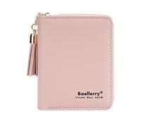 BELOWSYALER Portefeuille tendance à fermeture éclair pour femme en cuir synthétique décontracté avec porte-cartes de crédit, poche à monnaie, portefeuille en cuir PU pour femme, b