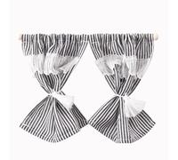 BELOWSYALER Rideau de fenêtre en tissu pour maisons de poupées miniatures avec motif à rayures pour maison de poupée modèle 1/12 accessoire de décoration