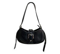 BELOWSYALER Sac à bandoulière assorti pour femme, sac à bandoulière, sac à main en cuir PU sous les aisselles, bandoulière simple en cuir PU pour femme, bandoulière simple, Noir , One Size