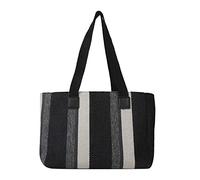 BELOWSYALER Sac à bandoulière décontracté en nylon avec poignée sur le dessus, sacs à provisions réutilisables, fourre-tout d'école, sacs à main pour femmes, Noir , One Size