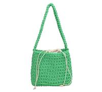 BELOWSYALER Sac à bandoulière en coton tissé pour femmes et filles, sac à bandoulière avec cordon de serrage, sac à main de luxe sous les bras pour femmes, Vert, One Size