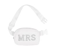 BELOWSYALER Sac à bandoulière en nylon avec lettres et perles pour mariée